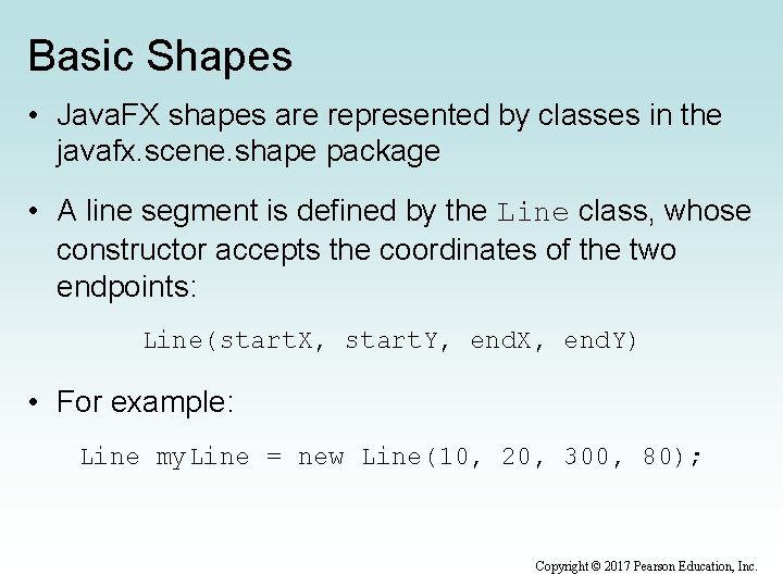 Basic Shapes • Java. FX shapes are represented by classes in the javafx. scene.