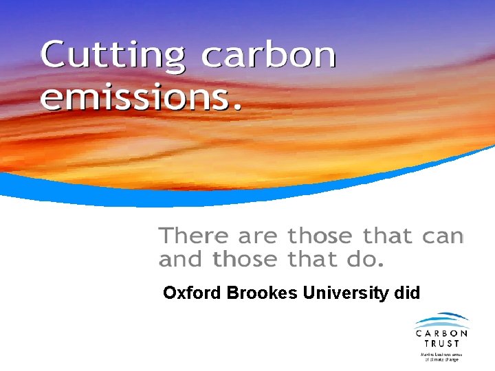 Oxford Brookes University did 