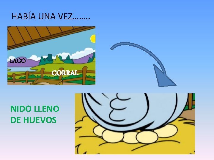 HABÍA UNA VEZ……. . LAGO CORRAL NIDO LLENO DE HUEVOS 