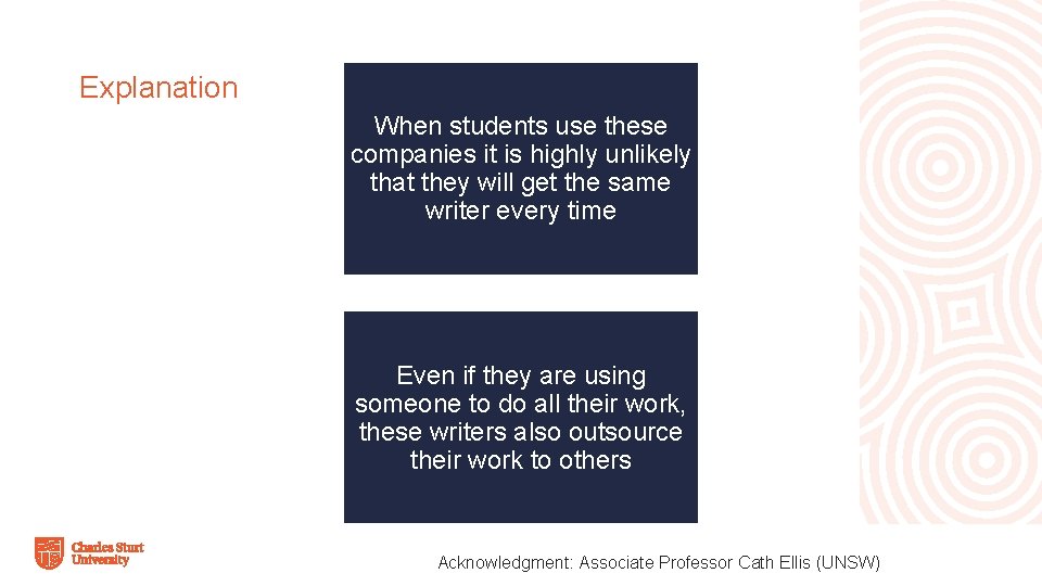Explanation When students use these companies it is highly unlikely that they will get