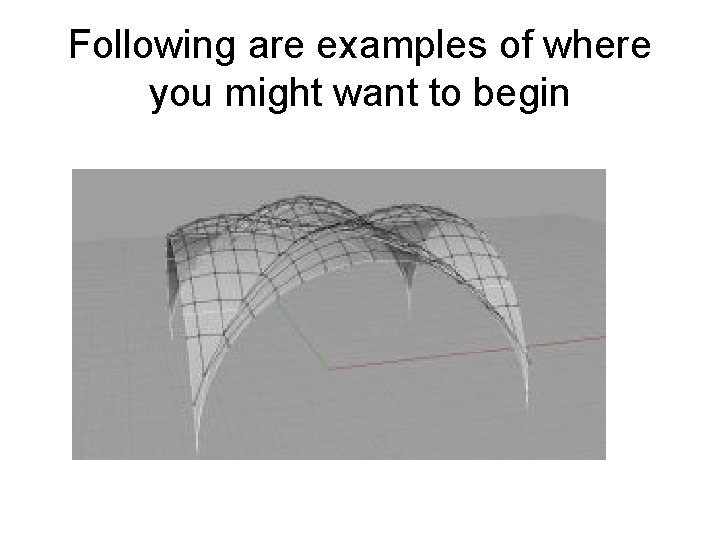 Following are examples of where you might want to begin 