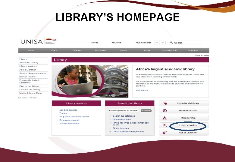 LIBRARY’S HOMEPAGE 