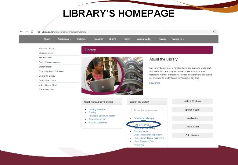 LIBRARY’S HOMEPAGE 