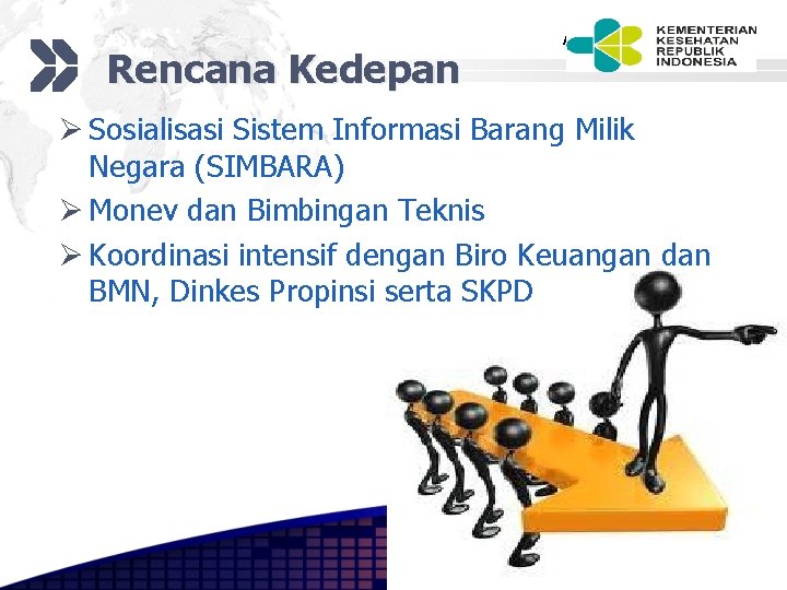 Rencana Kedepan Add your company slogan Ø Sosialisasi Sistem Informasi Barang Milik Negara (SIMBARA)