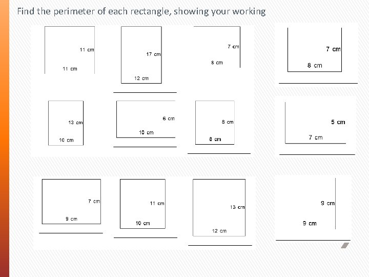 Find the perimeter of each rectangle, showing your working 