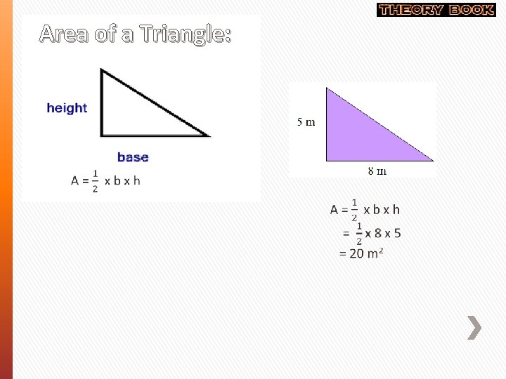 Area of a Triangle: 