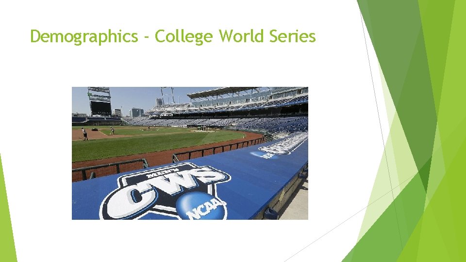 Demographics - College World Series 