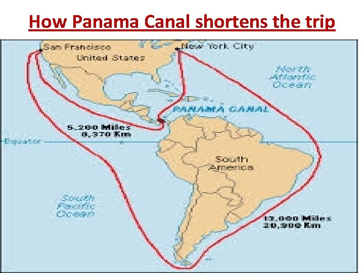 How Panama Canal shortens the trip 