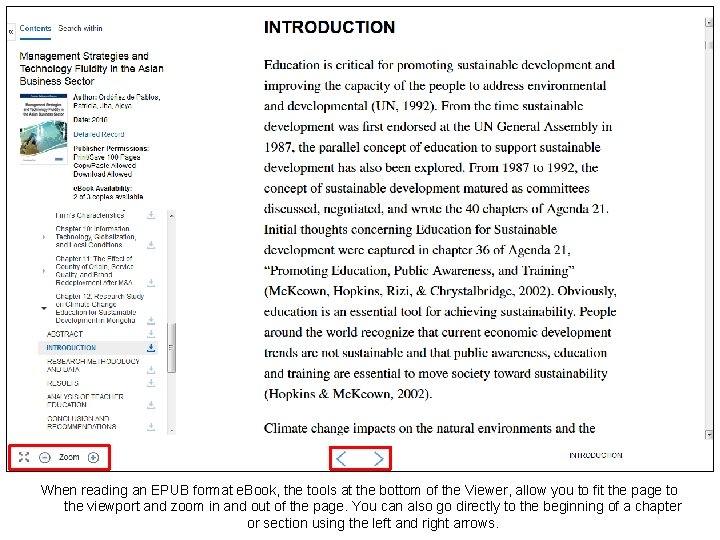 When reading an EPUB format e. Book, the tools at the bottom of the