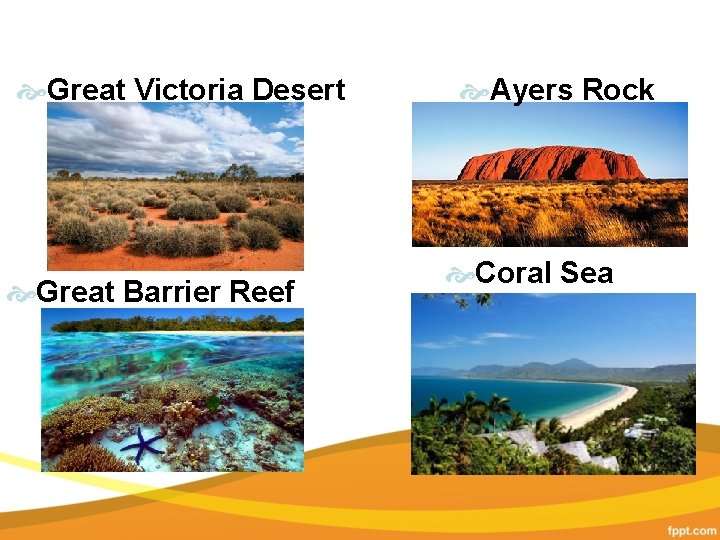  Great Victoria Desert Great Barrier Reef Ayers Rock Coral Sea 