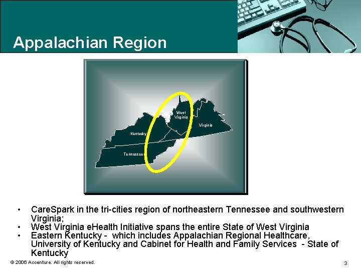 Appalachian Region West Virginia Kentucky Tennessee • • • Care. Spark in the tri-cities