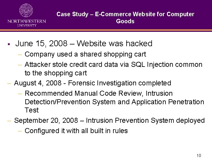 Case Study – E-Commerce Website for Computer Goods § June 15, 2008 – Website