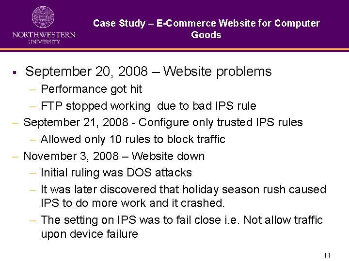 Case Study – E-Commerce Website for Computer Goods § September 20, 2008 – Website