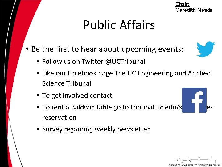 Chair: Meredith Meads Public Affairs • Be the first to hear about upcoming events: