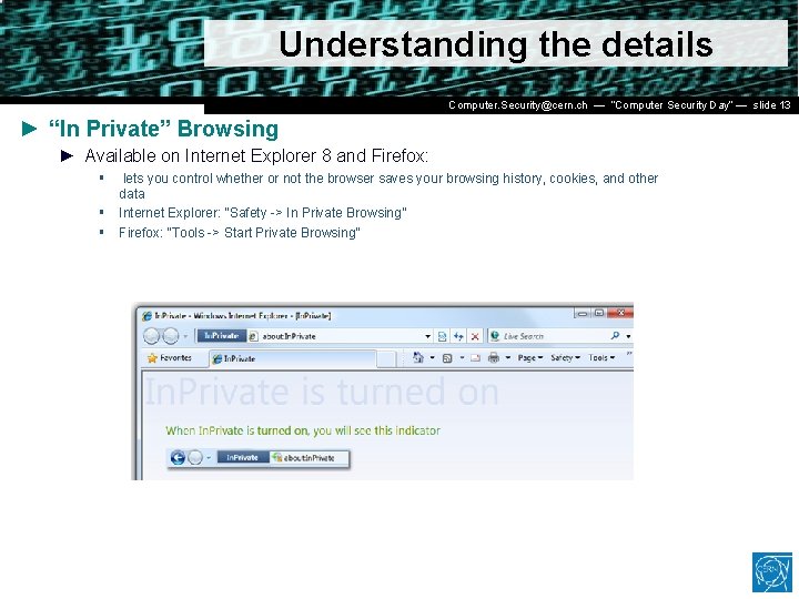 Understanding the details Dr. Stefan (CERN IT/CO) ― DESY ― 20. Computer. Security@cern. ch