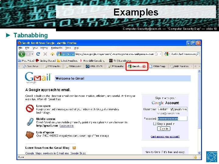 Examples Dr. Stefan (CERN IT/CO) ― DESY ― 20. Computer. Security@cern. ch — Lüders