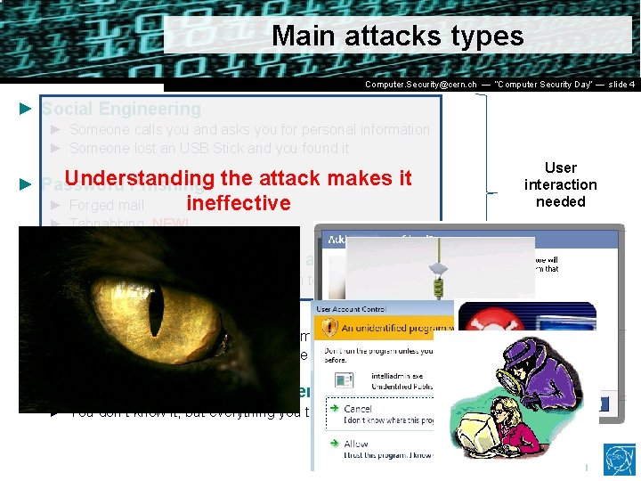 Main attacks types Dr. Stefan (CERN IT/CO) ― DESYDay” ― 20. — Februar 2007