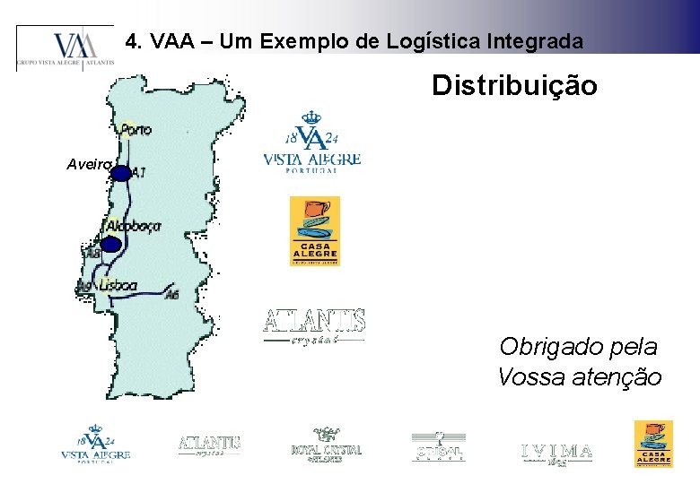 4. VAA – Um Exemplo de Logística Integrada Distribuição Aveiro Obrigado pela Vossa atenção