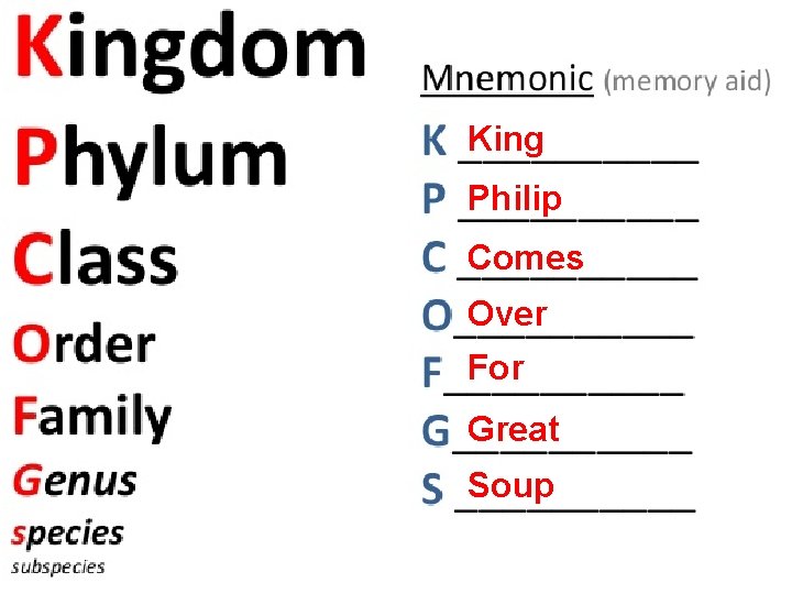 King Philip Comes Over For Great Soup 