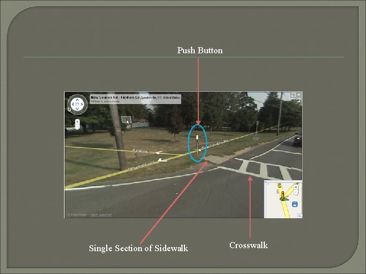 Push Button Single Section of Sidewalk Crosswalk 