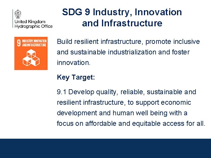 SDG 9 Industry, Innovation and Infrastructure Build resilient infrastructure, promote inclusive and sustainable industrialization