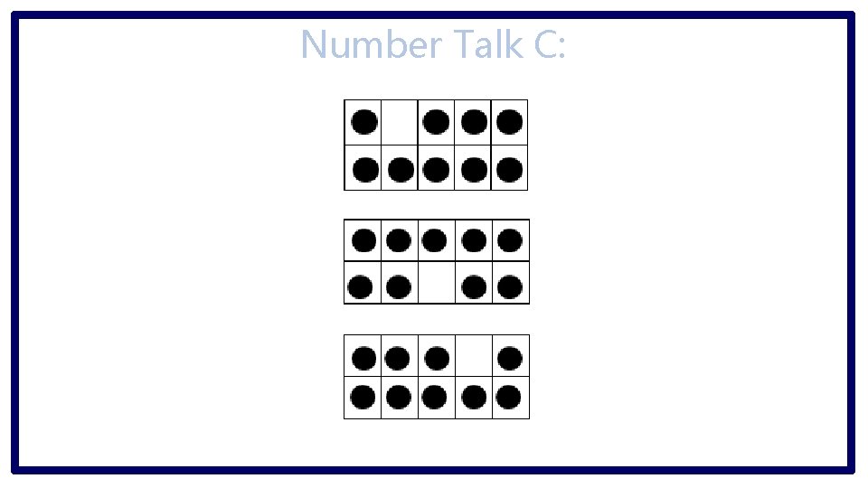 Number Talk C: 