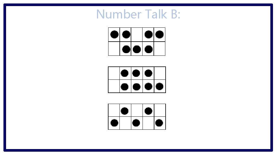 Number Talk B: 