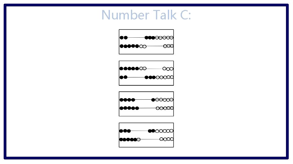 Number Talk C: 