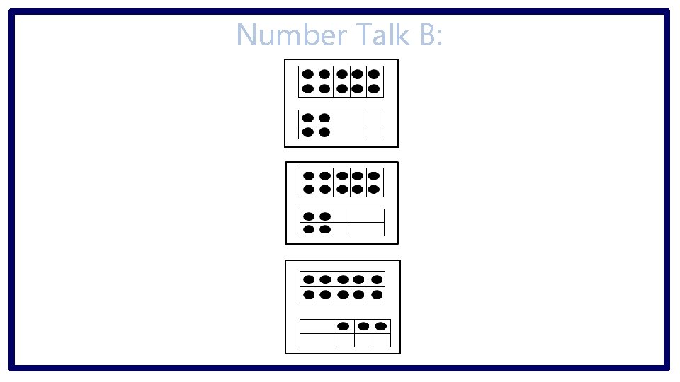 Number Talk B: 