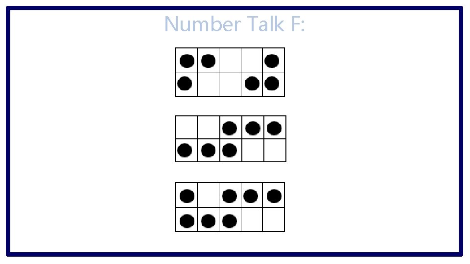 Number Talk F: 