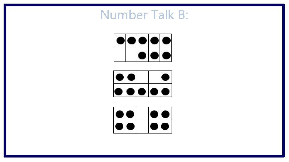 Number Talk B: 