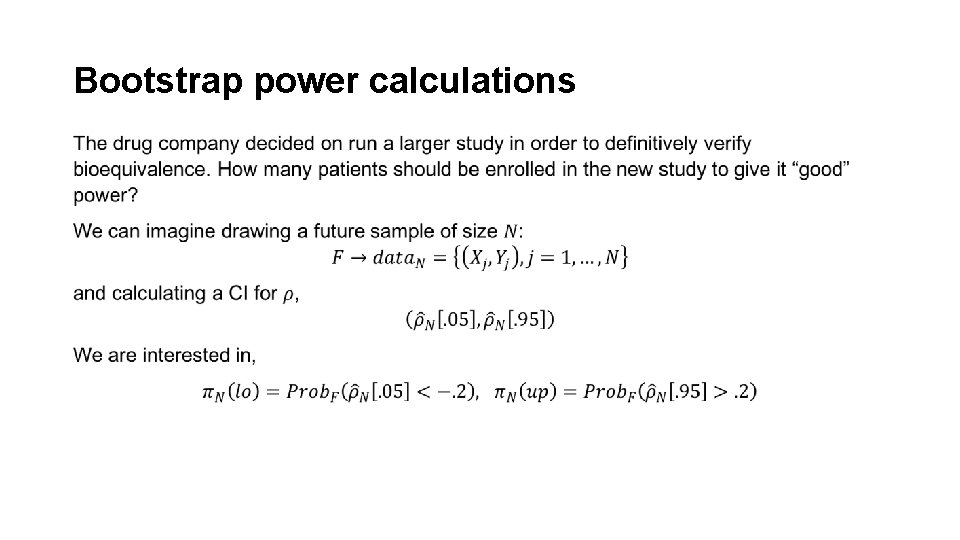 Bootstrap power calculations • 