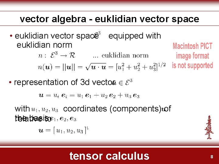 vector algebra - euklidian vector space • euklidian vector space euklidian norm equipped with