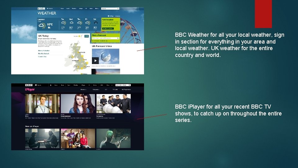 BBC Weather for all your local weather, sign in section for everything in your