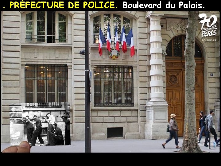 . PRÈFECTURE DE POLICE. Boulevard du Palais. Devant la Préfecture de Police, premier bastion