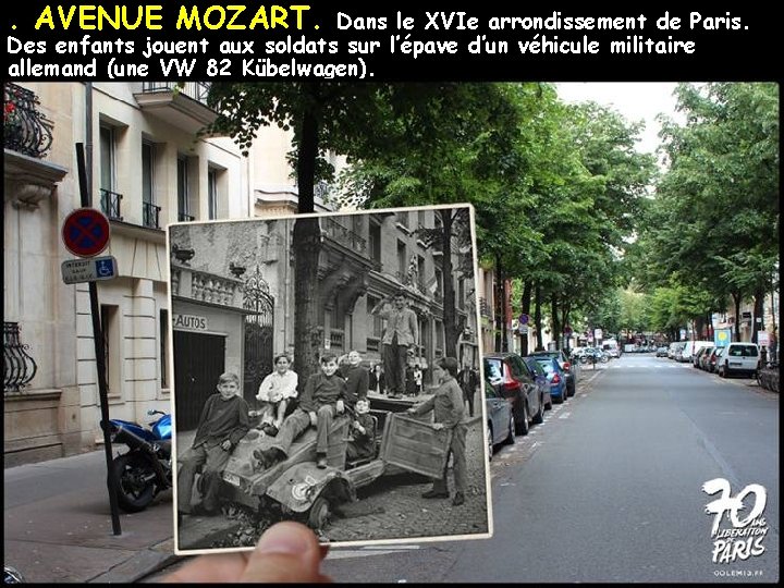 . AVENUE MOZART. Dans le XVIe arrondissement de Paris. Des enfants jouent aux soldats