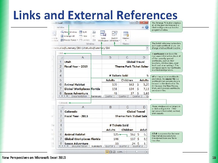 Links and External References New Perspectives on Microsoft Excel 2013 XP 16 