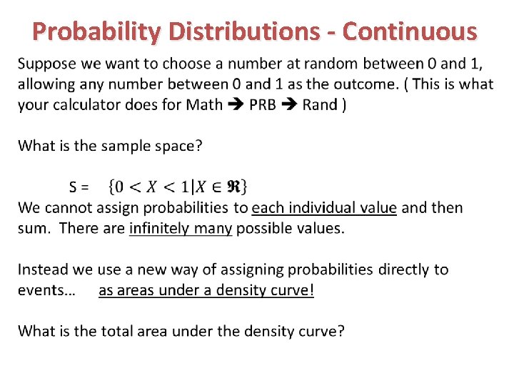 Probability Distributions - Continuous 