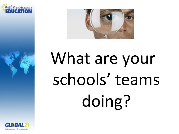 What are your schools’ teams doing? 