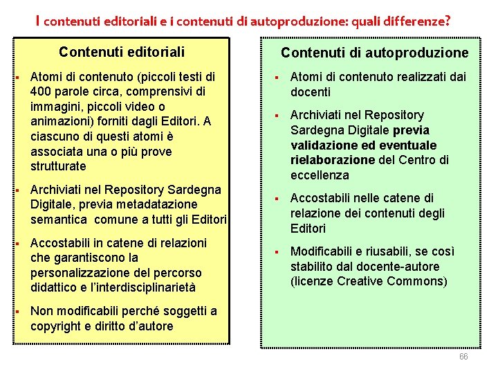 I contenuti editoriali e i contenuti di autoproduzione: quali differenze? Contenuti editoriali § Atomi