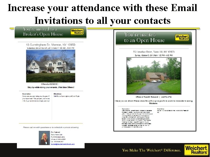 Increase your attendance with these Email Invitations to all your contacts 