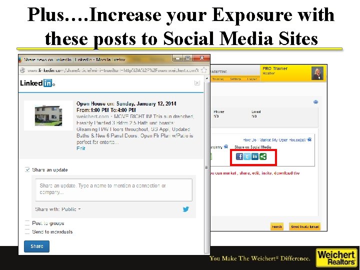 Plus…. Increase your Exposure with these posts to Social Media Sites 