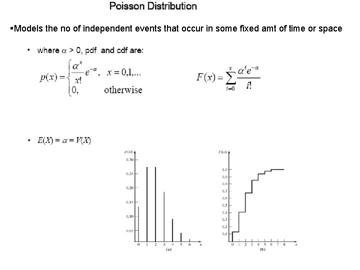 §Models the no of independent events that occur in some fixed amt of time