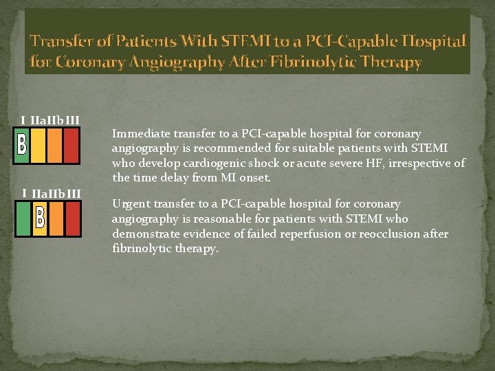 Transfer of Patients With STEMI to a PCI-Capable Hospital for Coronary Angiography After Fibrinolytic