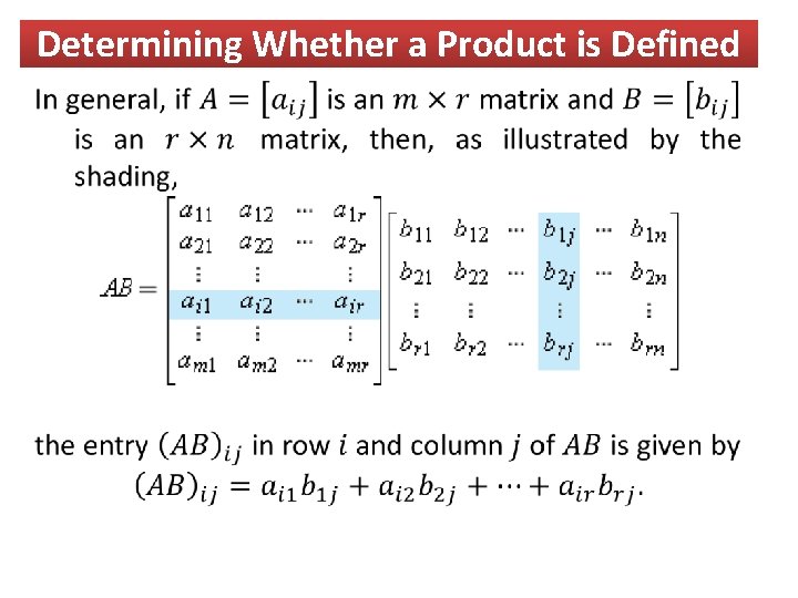 Determining Whether a Product is Defined 