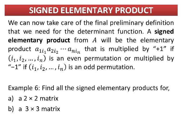 SIGNED ELEMENTARY PRODUCT 