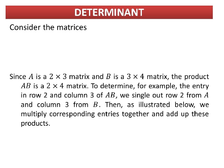 DETERMINANT 