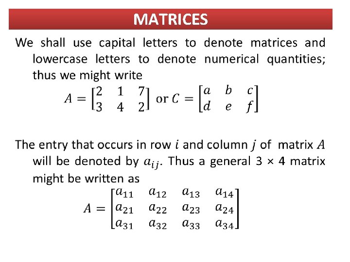 MATRICES 