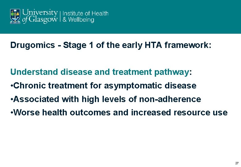 Drugomics - Stage 1 of the early HTA framework: Understand disease and treatment pathway: