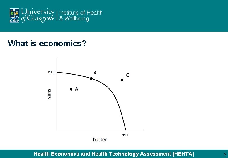 What is economics? Health Economics and Health Technology Assessment (HEHTA) 3 